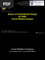 Basics of Experimental Design For fMRI: Event-Related Designs