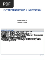 Entrepreneurship & Innovation: Course Instructor Ashenafi Chanie