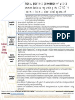 Recommendations Regarding The COVID-19 Pandemic From A Bioethical Approach 1