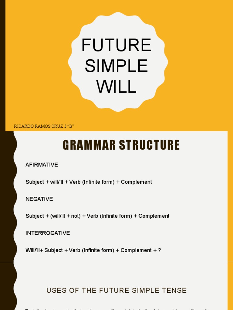 Future Simple Tense Guide | PDF