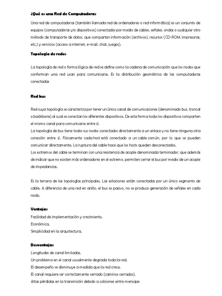 Tipos y Topologías de Redes de Computadoras | PDF | Red de área amplia ...