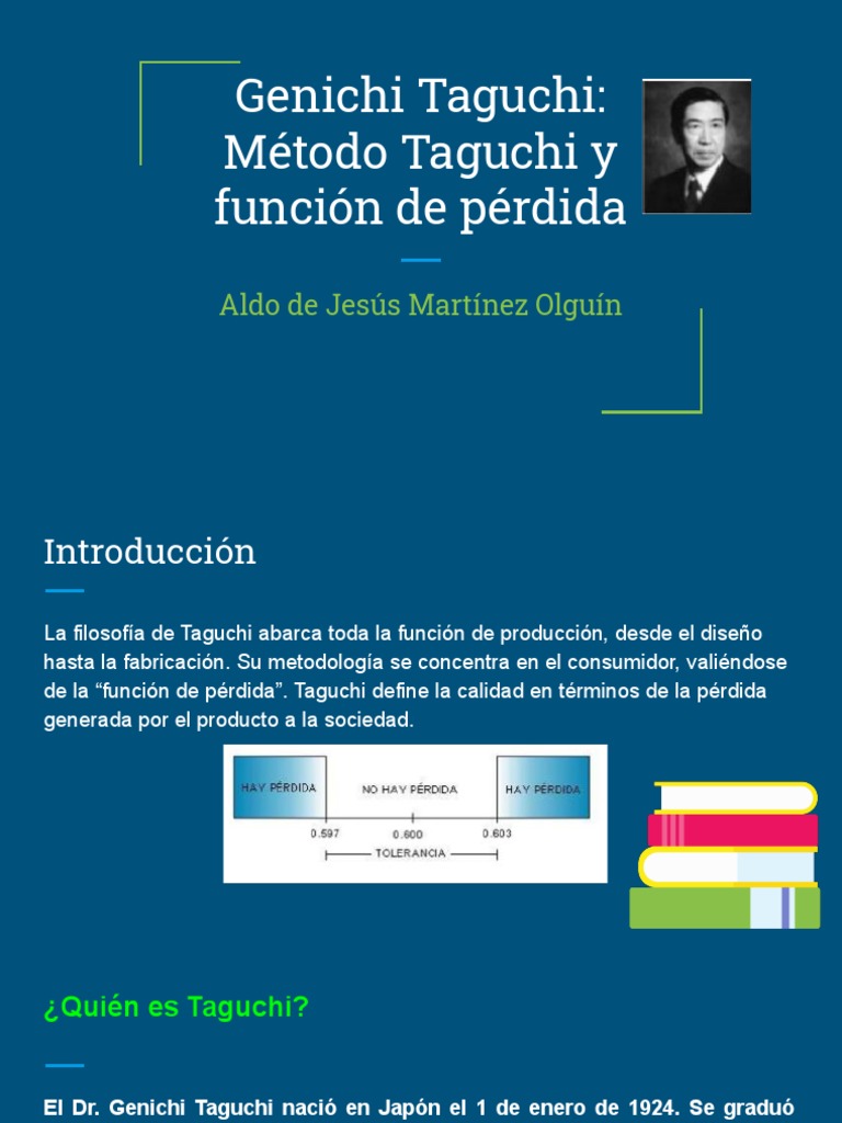Aportaciones de Taguchi a la Calidad | PDF | Función de pérdida ...