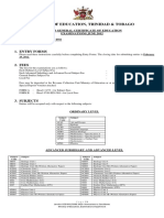 Ministry of Education, Trinidad & Tobago: 1. Entry Forms