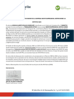 Carta Circulacion Toque de Queda Mantenimiento