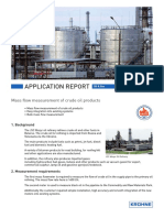 Application Report: Mass Flow Measurement of Crude Oil Products