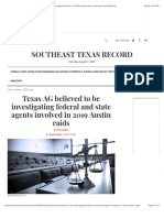 Texas AG Believed To Be Investigating Federal and State Agents Involved in 2019 Austin Raids - Southeast Texas Record
