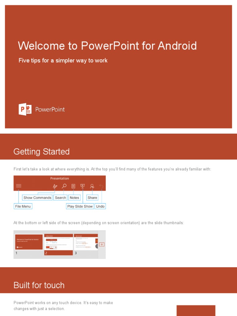 Welcome To Powerpoint For Android: Five Tips For A Simpler Way To Work ...
