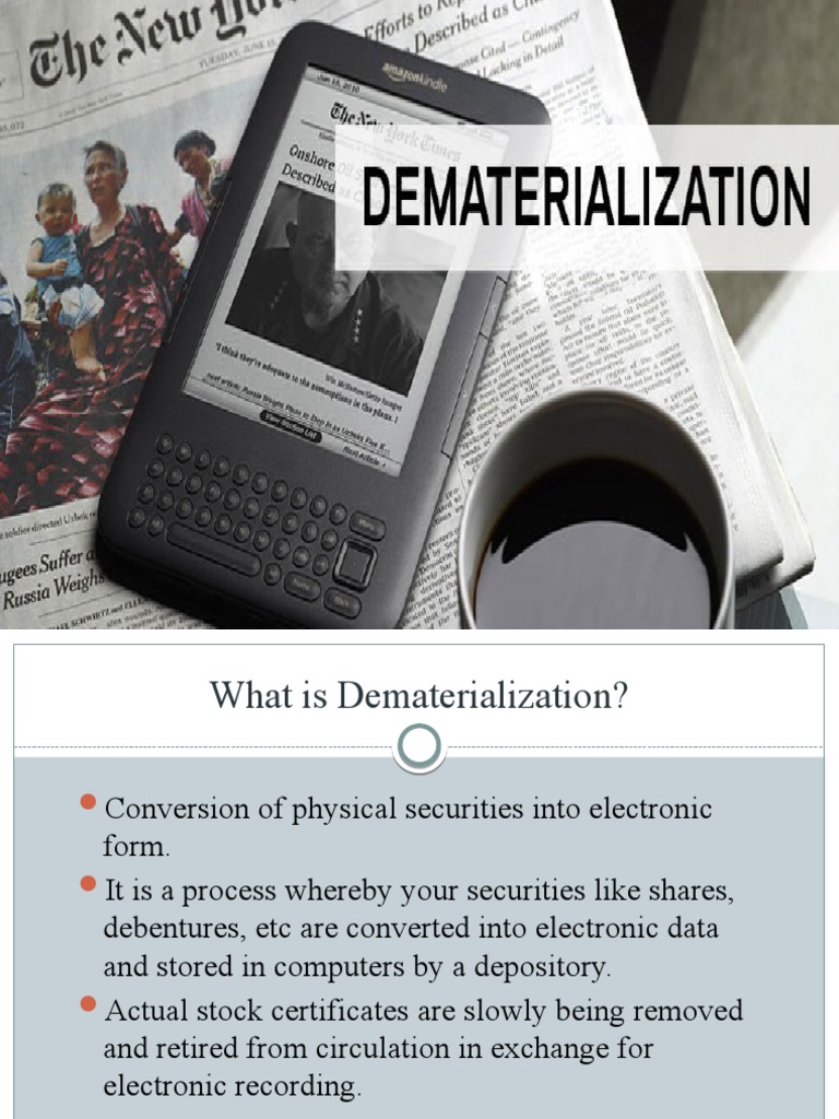 Understanding Dematerialization Process | PDF | Clearing (Finance ...