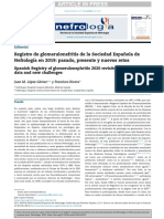 Registro de Glomerulonefritis de La Sociedad Española de Nefrología 2019