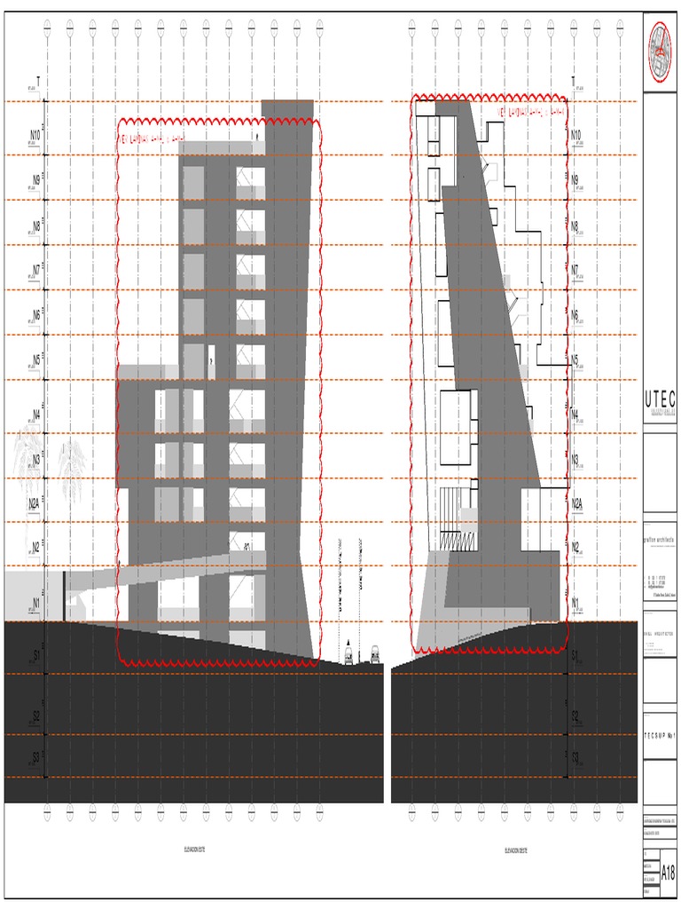 UTEC Project Elevation Drawings | PDF | Architect