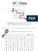 Letter Mazes Printable K PDF