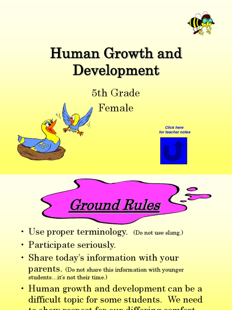 Human Growth and Development: 5th Grade Female | PDF | Ovary | Puberty