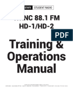 WKNC 88.1 FM HD-1/HD-2: Training & Operations Manual