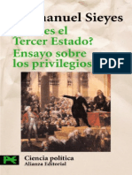 Emmanuel Sieyes - ¿Qué Es El Tercer Estado Ensayo Sobre Los Privilegios