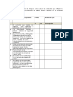 Evaluación de seguridad en el trabajo checklist