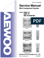 Diagrama de Equipo de Sonido Daewoo Modelo XW - 217