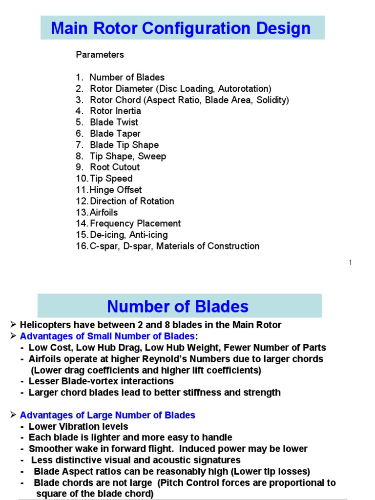 Main Rotor Configuration in Helicopters | PDF | Helicopter Rotor ...