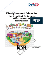 Discipline and Ideas in The Applied Sciences: First Semester First Quarter