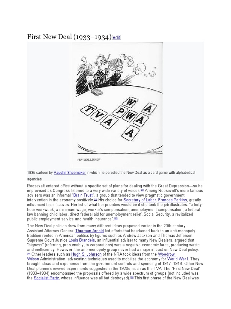 First New Deal 1933 1934 Brain Trust Secretary Of Labor Frances