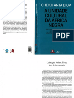 A Unidade Cultural Da África Negra: Esferas Do Patriarcado e Do Matriarcado Na Antiguidade Clássica - Cheikh Anta Diop