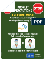 Droplet Precautions Sign P PDF