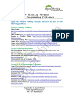 Top-20 Training Program (Dynamic Programming Problems)
