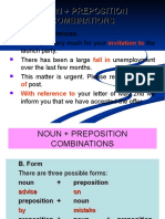 NOUN + PREPOSITION COMBINATIONS