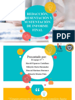 Redacción, Presentación y Sustentación de Informe Final