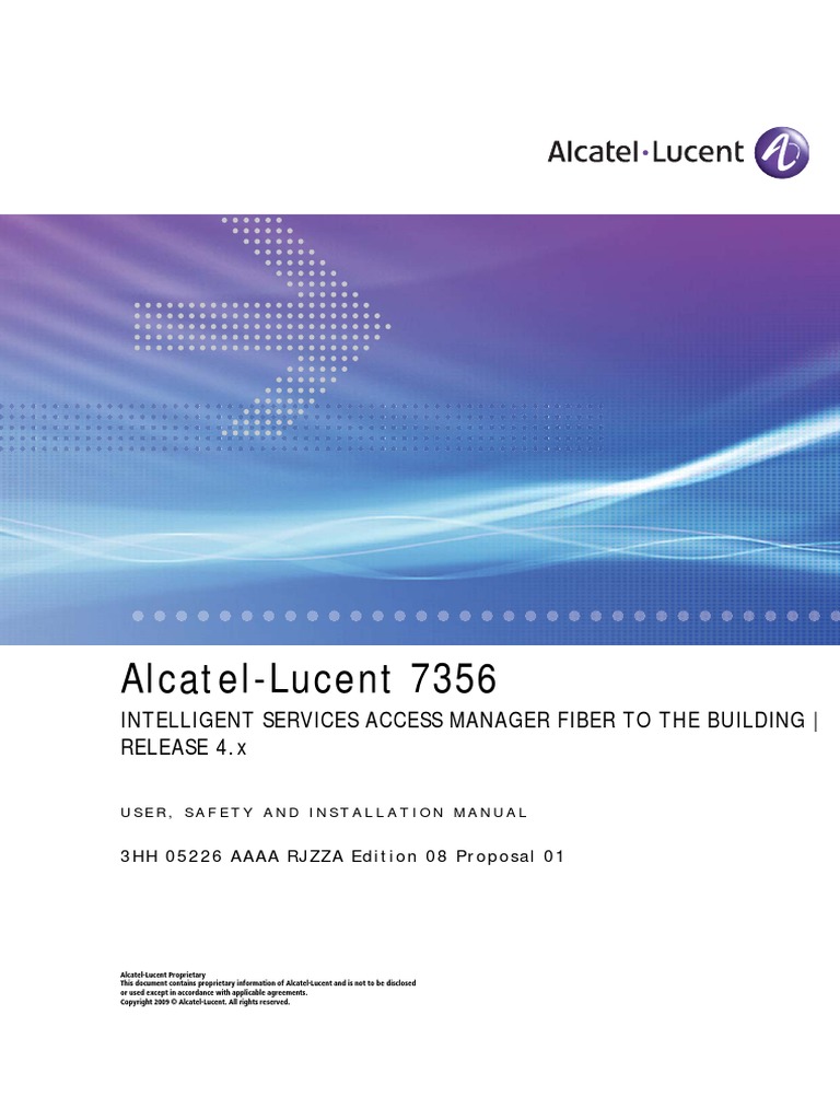 3HH-05226-AAAA-RJZZA-08P03-7356 ISAM FTTB User, Safety and