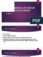 FUNDAMENTALS OF DESIGN AND MANUFACTURING