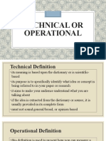 Technical or Operational