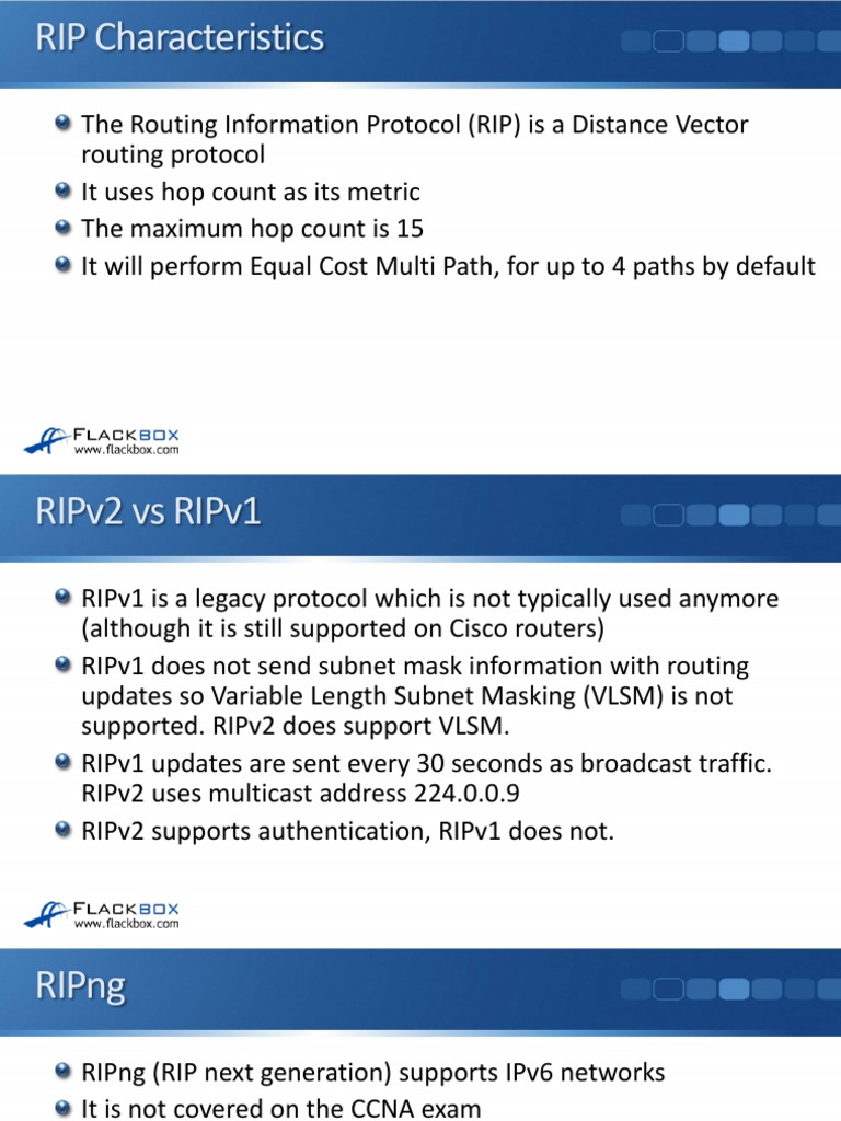 Understanding RIP and RIPv2 Configuration | PDF | Data Transmission ...