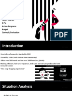 Situation Analysis SWOT Analysis Objectives Target Market 4 P's Action Programs Budget Controls/Evaluation