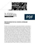 MUTACIONS EN EL CÀNON LITERARI CATALÀ - in Púribus Llibres