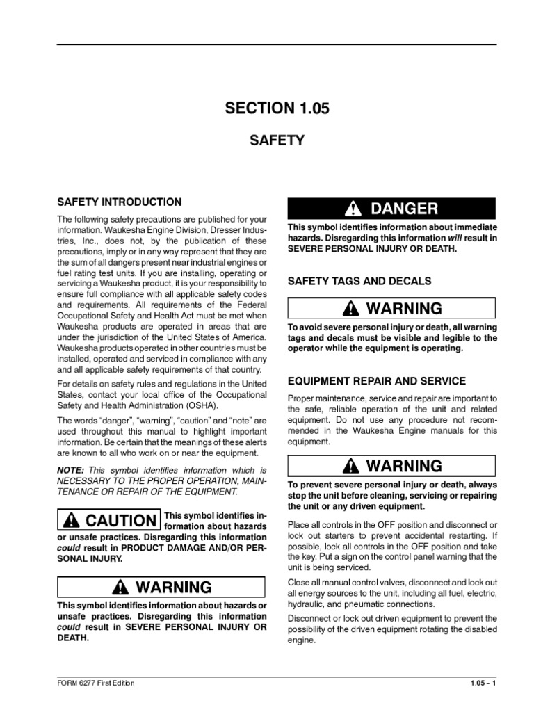 Safety Guidelines for Equipment Operations | PDF