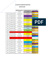 Jadwal BPG Agustus