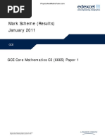 January 2011 MS - C3 Edexcel