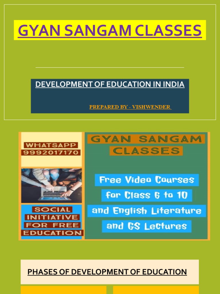 DEVELOPMENT OF EDUCATION IN INDIA PDF NOTES intelligence overview