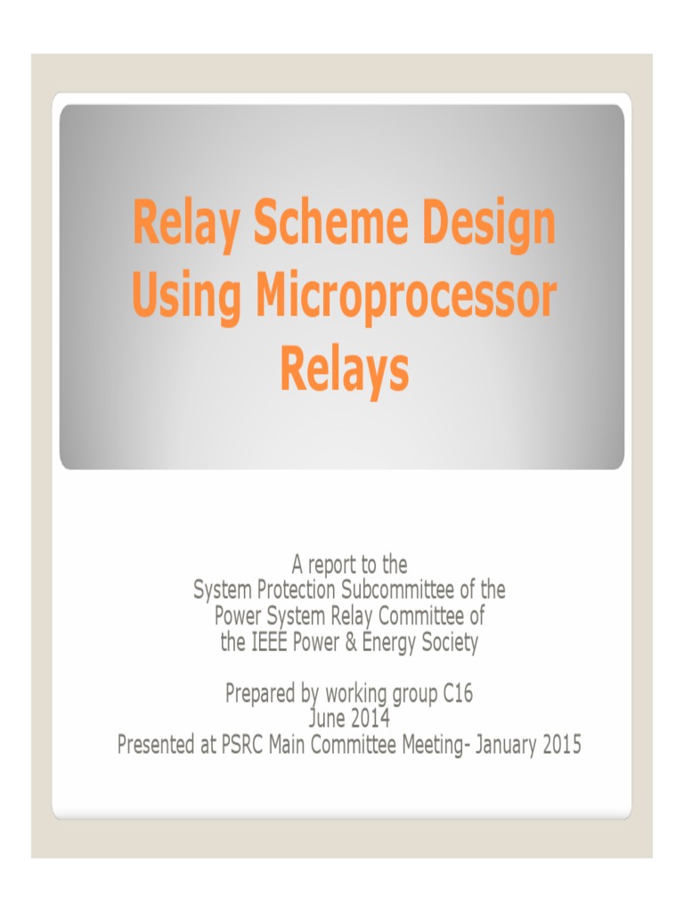 Relay Scheme Design Using Microprocessor Relays PDF Circuit Diagram