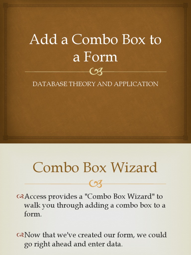 Adding a Combo Box in Access Forms | PDF | Icon (Computing) | Databases