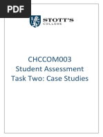 CHCCOM003 Student Assessment Task Two: Case Studies