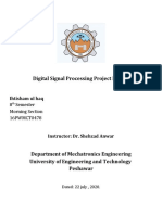 Digital Signal Processing Project Report: Ihtisham Ul Haq