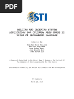 Billing and Ordering System Application For Culinary Arts Grade 12 Using C# Progamming Language