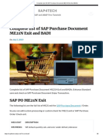 Complete List of SAP Purchase Document ME21N Exit and BADI
