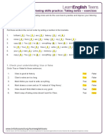 Listening Skills Practice: Taking Notes - Exercises: Preparation: Ordering