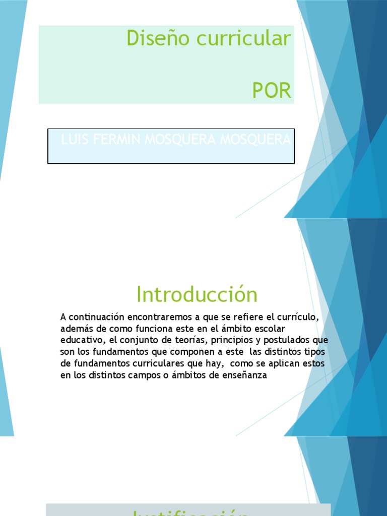 Fundamentos del Diseño Curricular Educativo | PDF | Plan de estudios ...