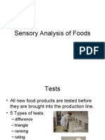 Sensory Analysis of Foods