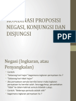 3 Kombinasi Proposisi Negasi Konjungsi Dan Disjungsi