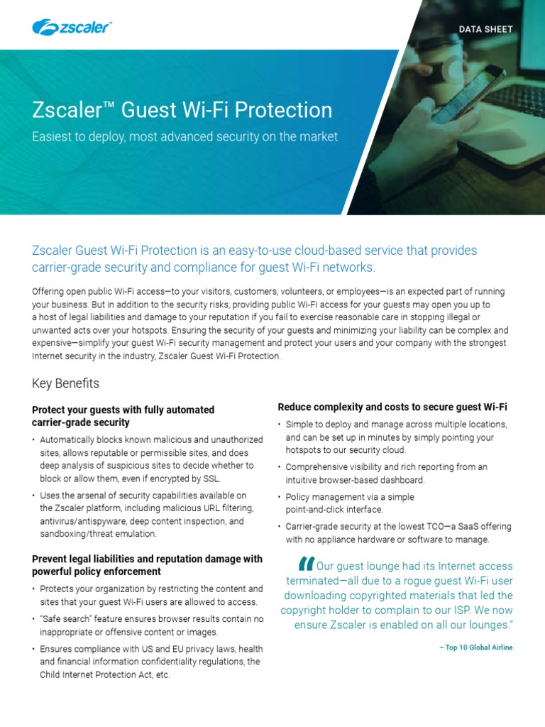 Zscaler Guest Wi Fi Protection | PDF | Malware | Transport Layer Security
