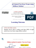 Analysis of Rigid Jointed Non Sway Frame Using Stiffness Method